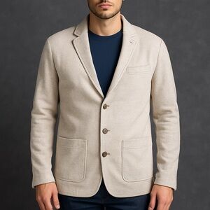 Carbon2Cobalt Men's Cream Blazer